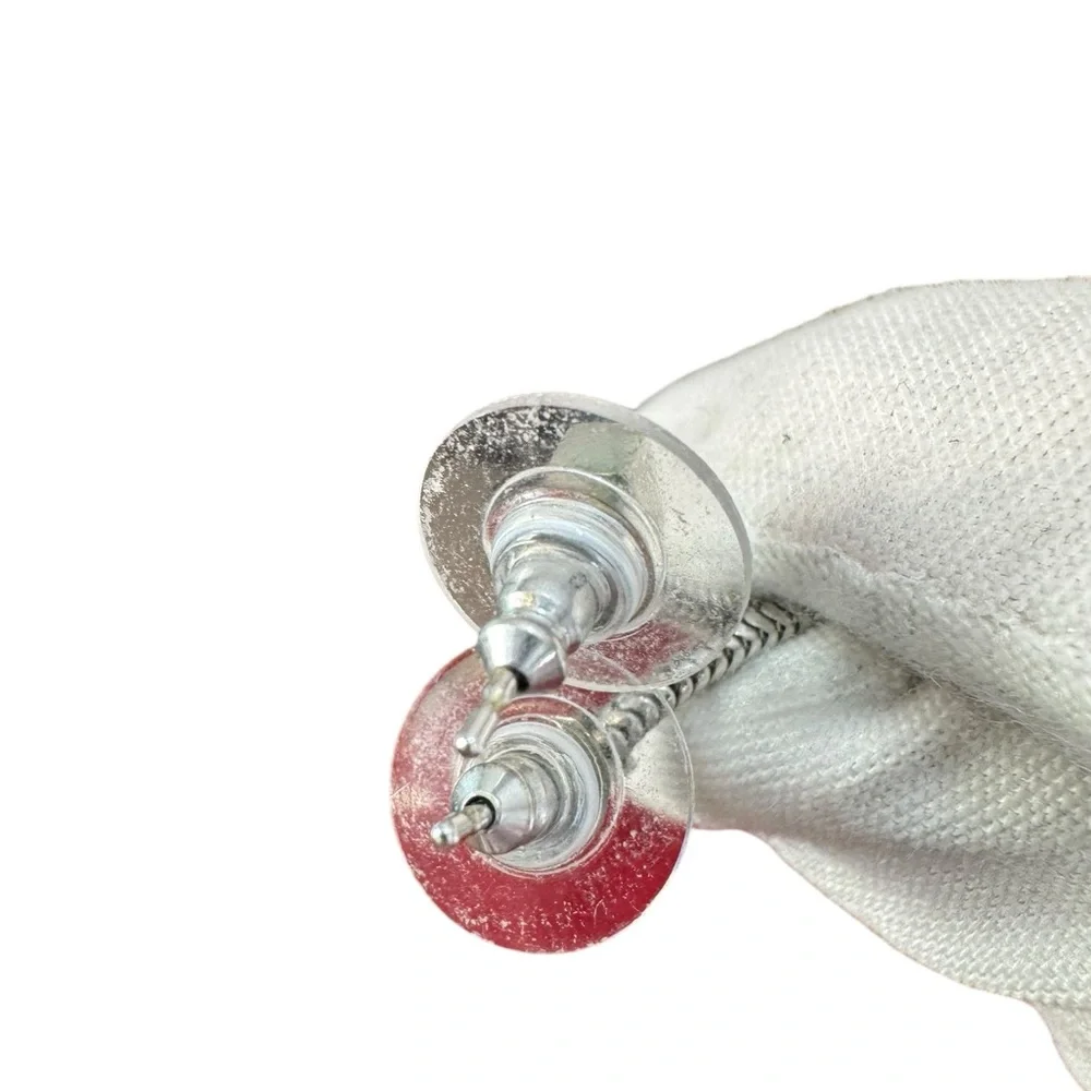 Chanel Silver Earrings - Picture 6 of 7